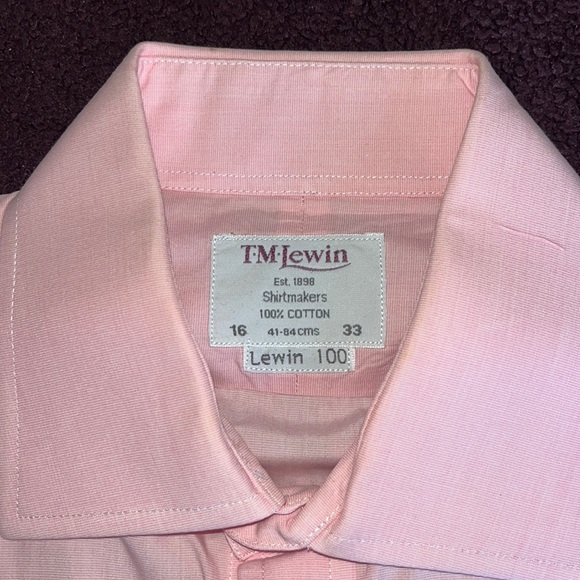 TM Lewin Fine British Dress Shirt 16/33 French Cuff - Picture 6 of 13